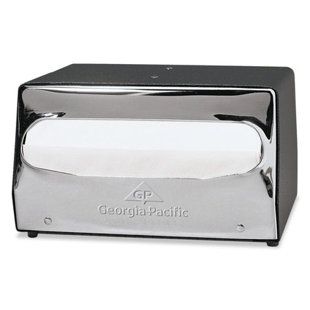 GEORGIA-PACIFIC MorNap Tabletop Napkin Dispenser, 7.9 x 11.5 x 4.9, Black/Chrome, PK6, 6PK 51202